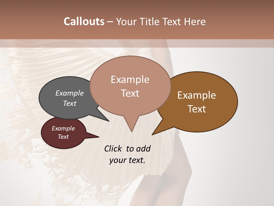 Dancing Beauty Isolated PowerPoint Template