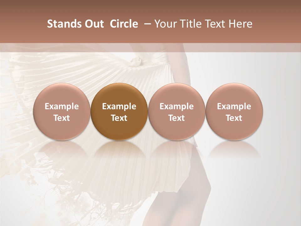 Dancing Beauty Isolated PowerPoint Template