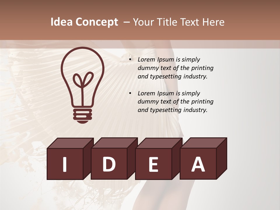 Dancing Beauty Isolated PowerPoint Template