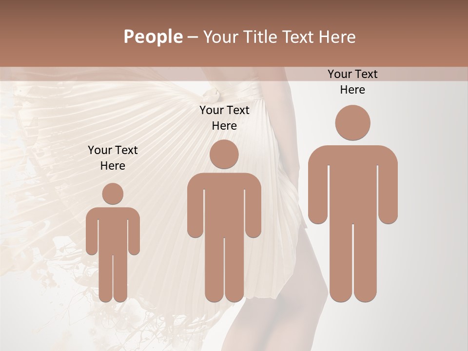 Dancing Beauty Isolated PowerPoint Template