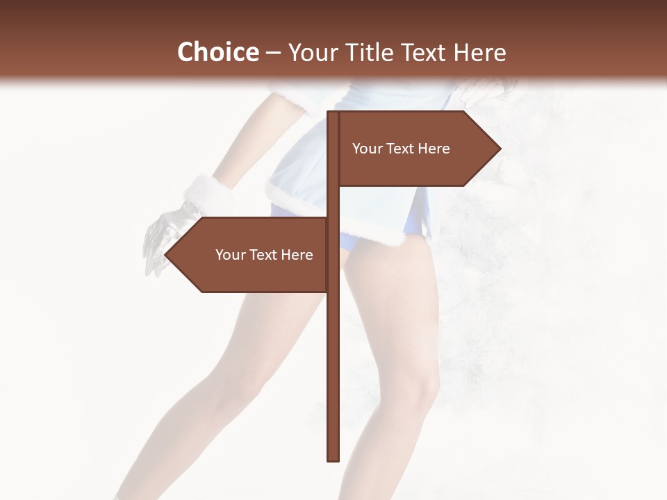 Outdoor Woman Hood PowerPoint Template