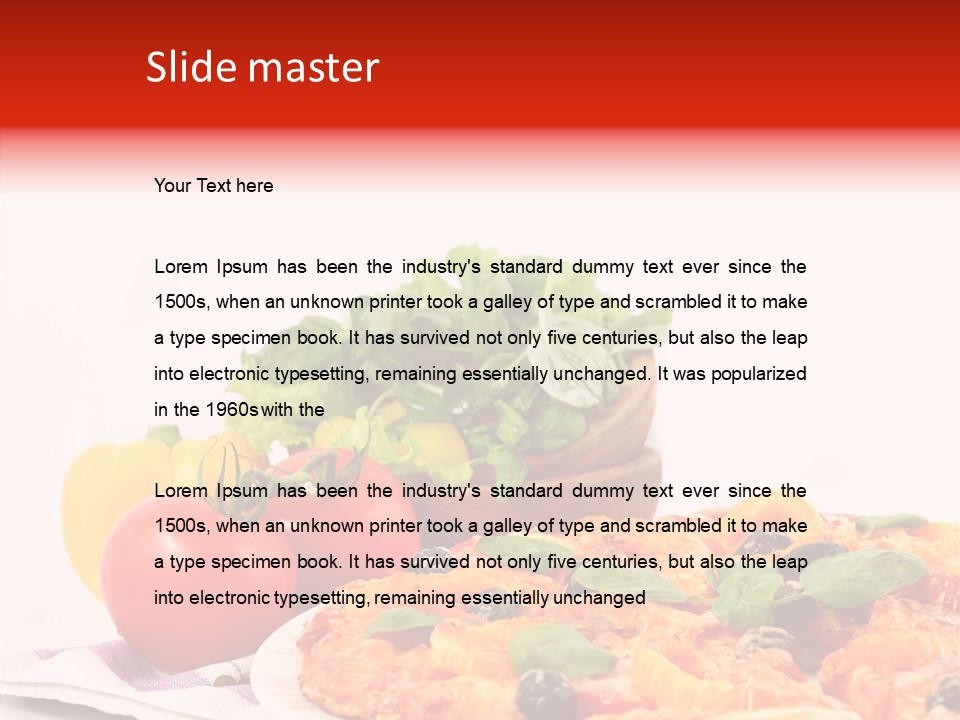 Isolated Olive Sausage PowerPoint Template