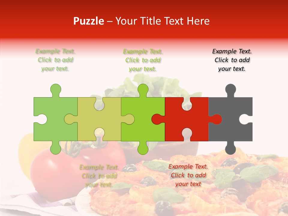 Isolated Olive Sausage PowerPoint Template