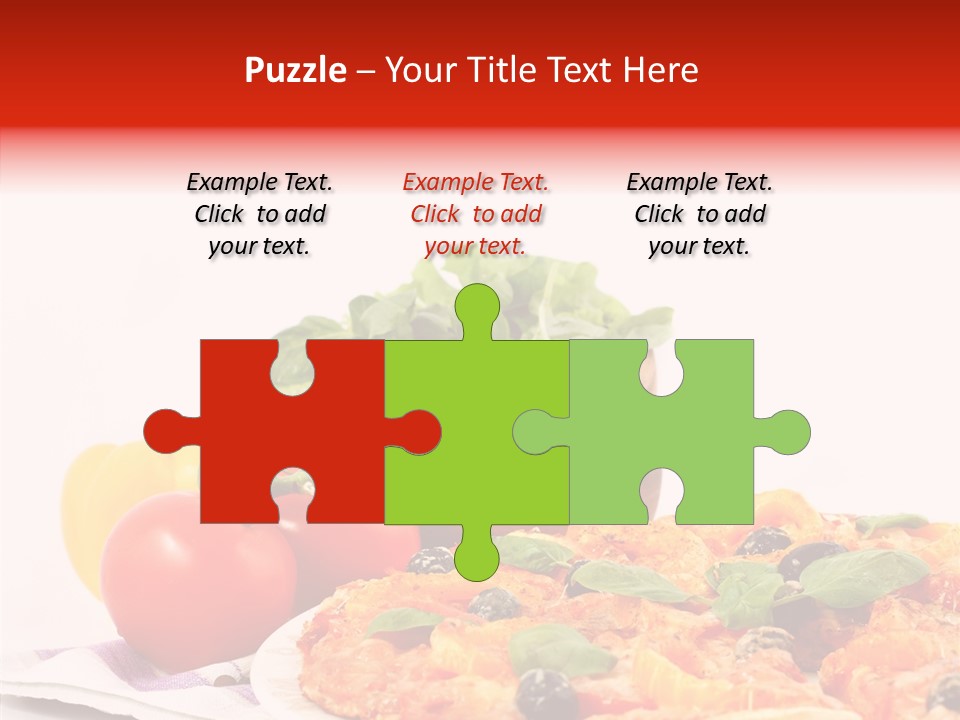 Isolated Olive Sausage PowerPoint Template