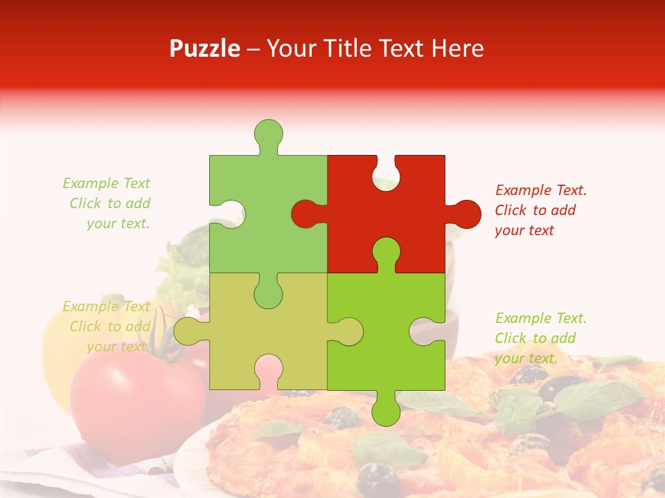 Isolated Olive Sausage PowerPoint Template