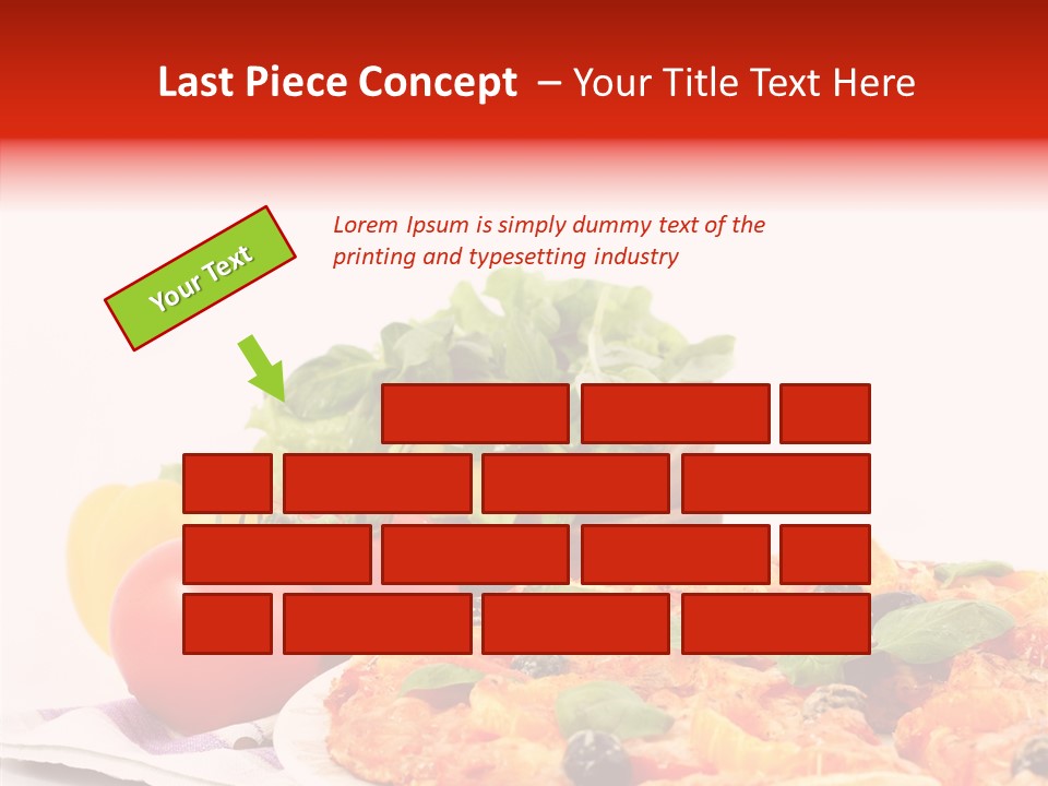 Isolated Olive Sausage PowerPoint Template