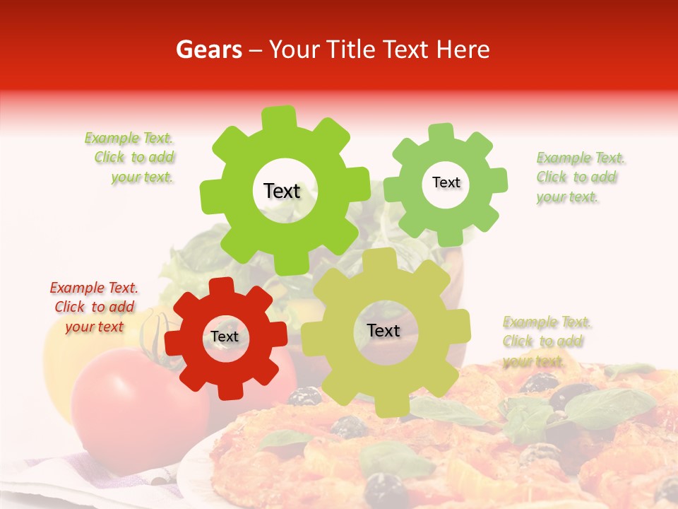 Isolated Olive Sausage PowerPoint Template