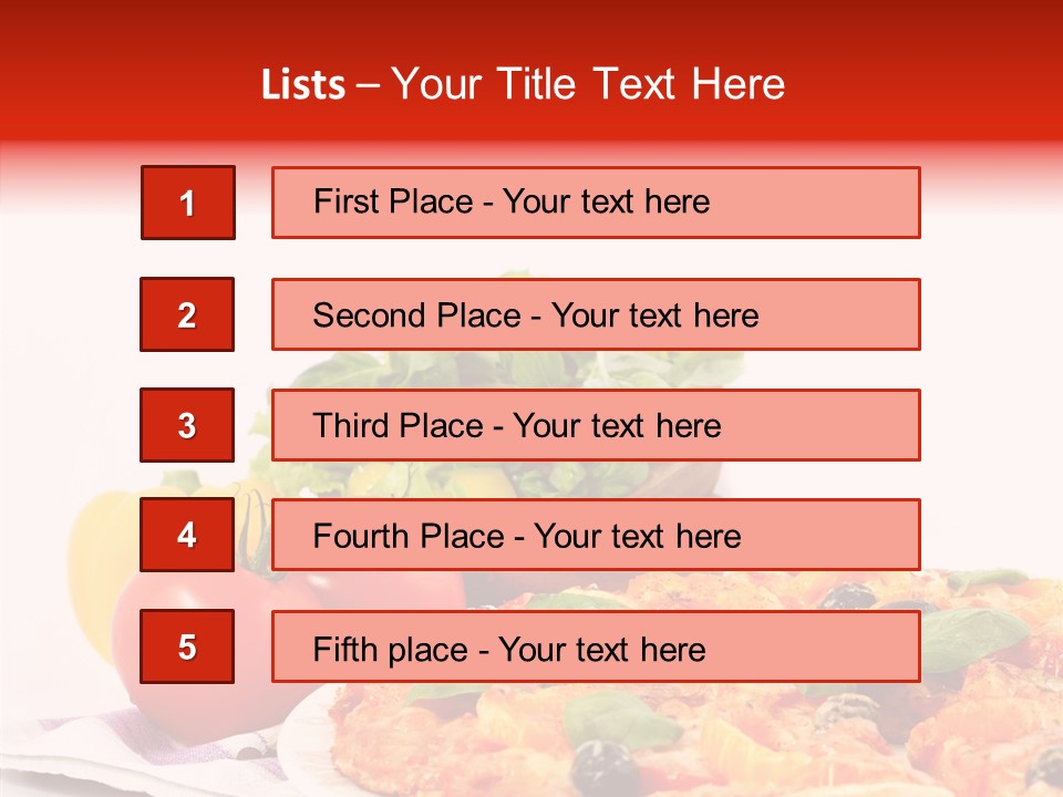 Isolated Olive Sausage PowerPoint Template
