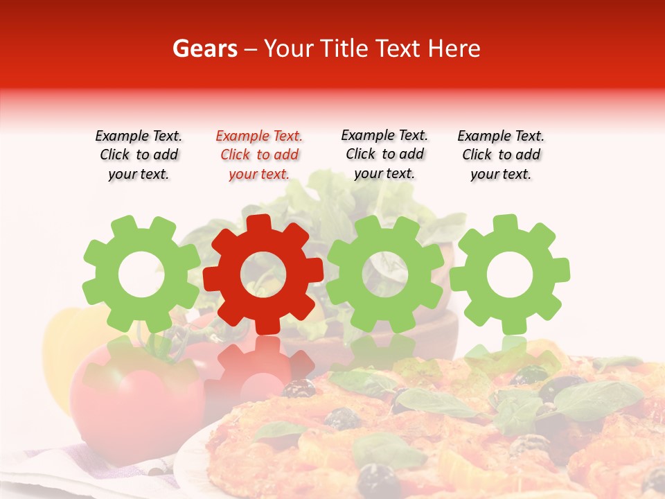 Isolated Olive Sausage PowerPoint Template