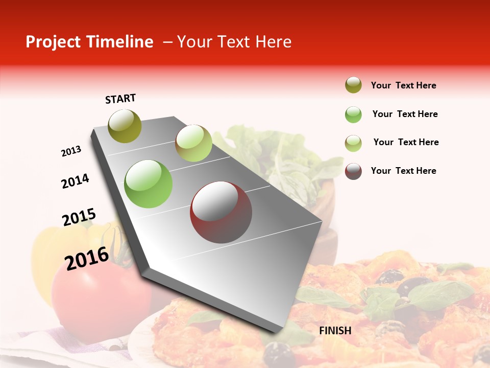 Isolated Olive Sausage PowerPoint Template