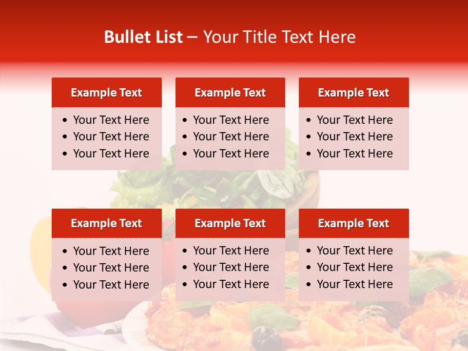 Isolated Olive Sausage PowerPoint Template