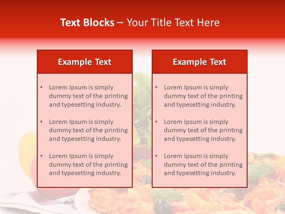 Isolated Olive Sausage PowerPoint Template