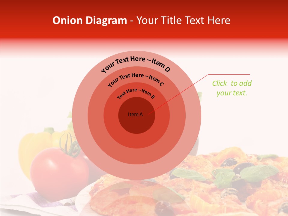 Isolated Olive Sausage PowerPoint Template