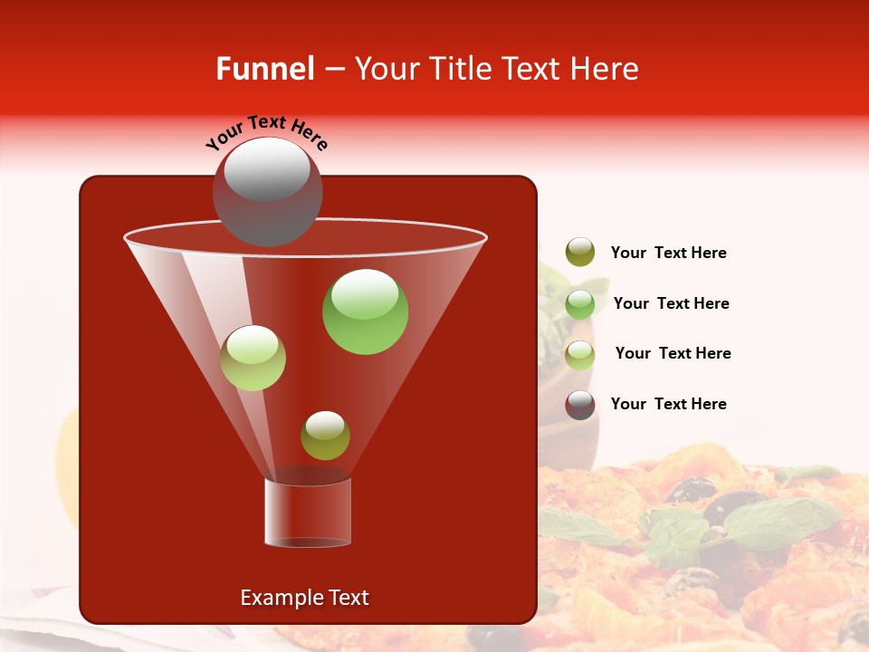 Isolated Olive Sausage PowerPoint Template