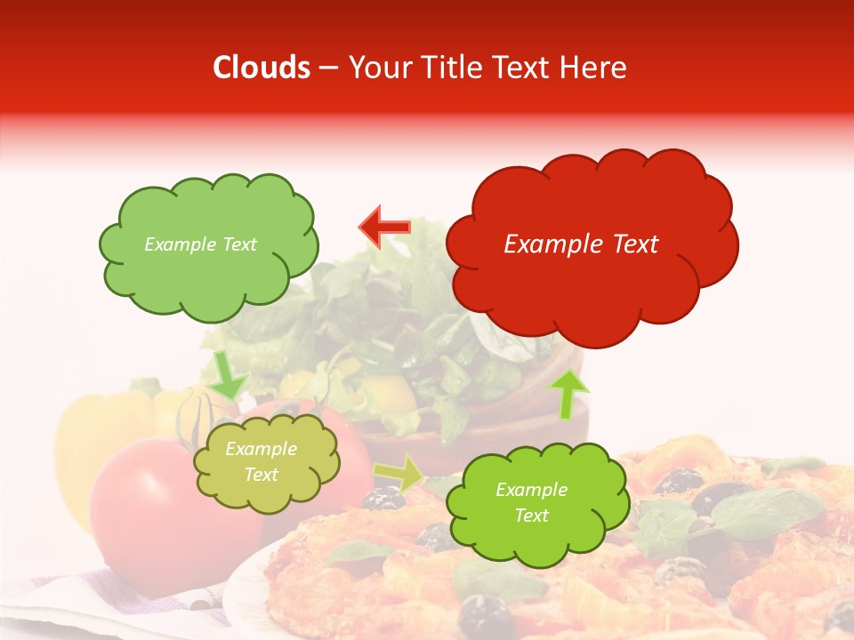 Isolated Olive Sausage PowerPoint Template