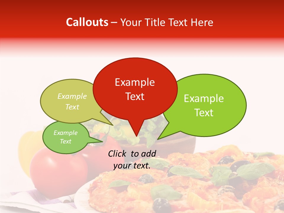 Isolated Olive Sausage PowerPoint Template