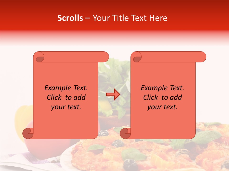 Isolated Olive Sausage PowerPoint Template