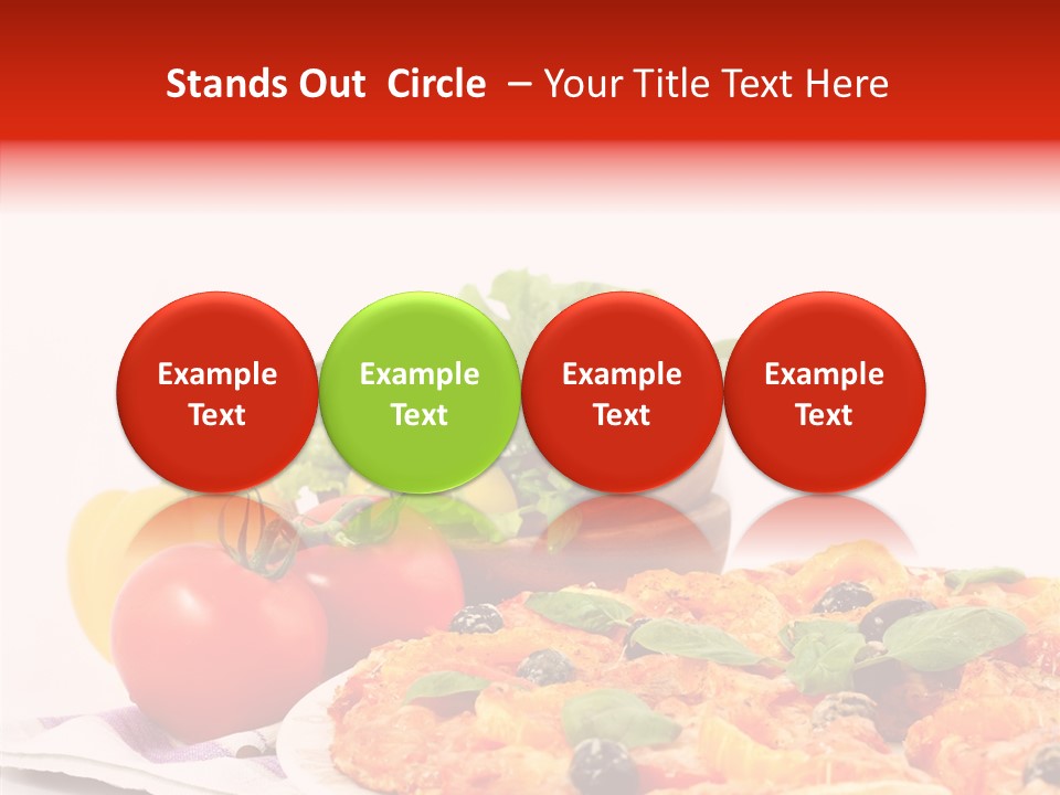 Isolated Olive Sausage PowerPoint Template