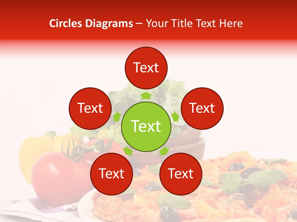 Isolated Olive Sausage PowerPoint Template