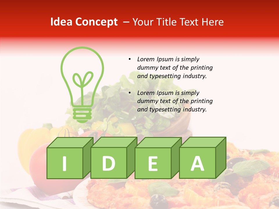 Isolated Olive Sausage PowerPoint Template