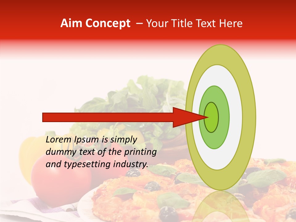 Isolated Olive Sausage PowerPoint Template