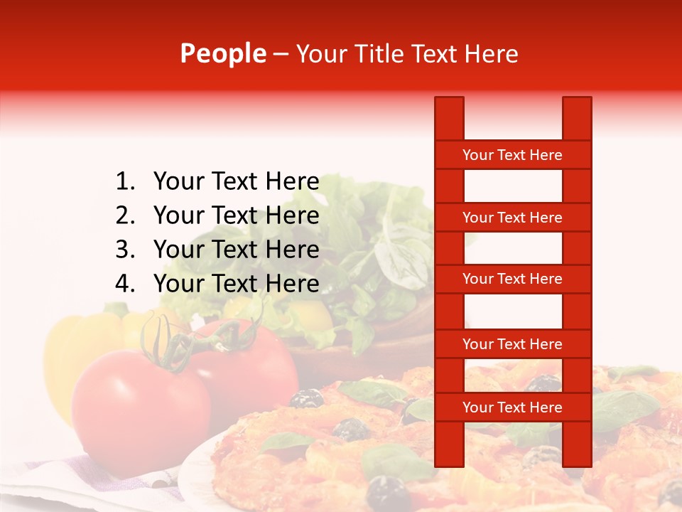 Isolated Olive Sausage PowerPoint Template