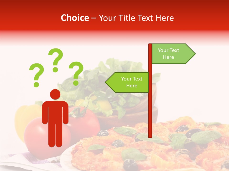 Isolated Olive Sausage PowerPoint Template