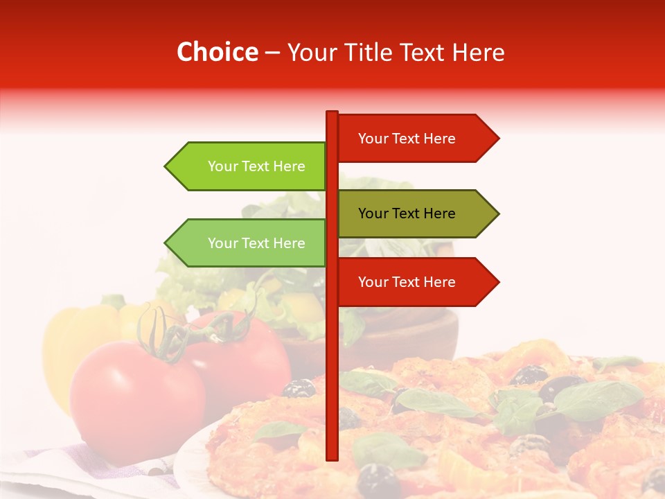 Isolated Olive Sausage PowerPoint Template