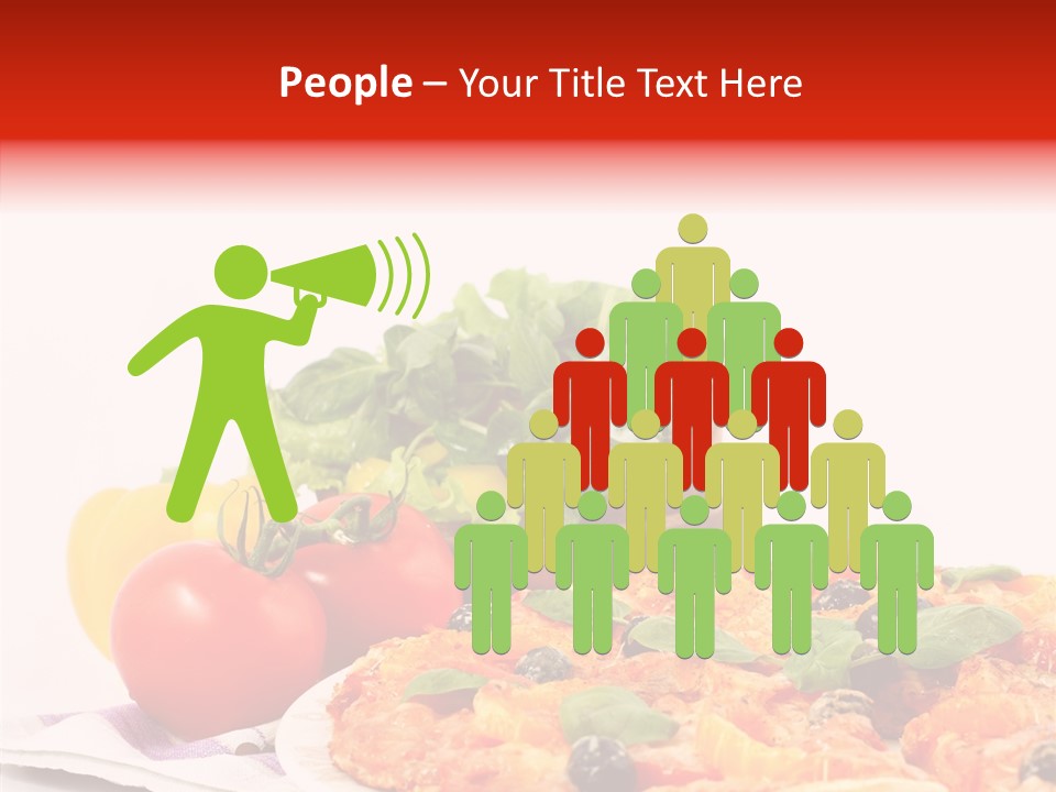 Isolated Olive Sausage PowerPoint Template