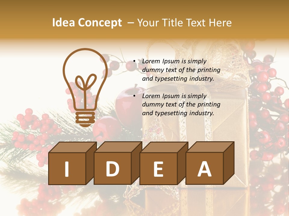 Retro Hanging Text PowerPoint Template
