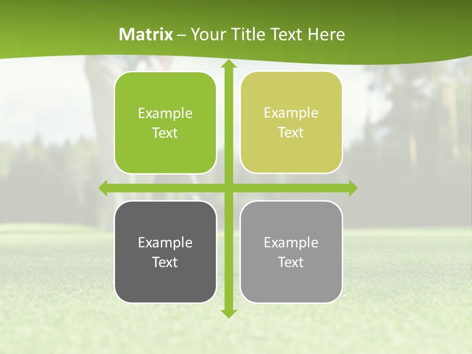 Active Young Golfing PowerPoint Template