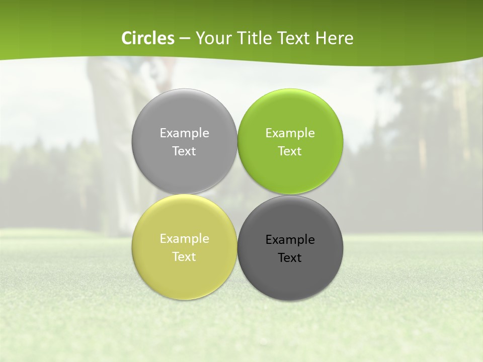 Active Young Golfing PowerPoint Template