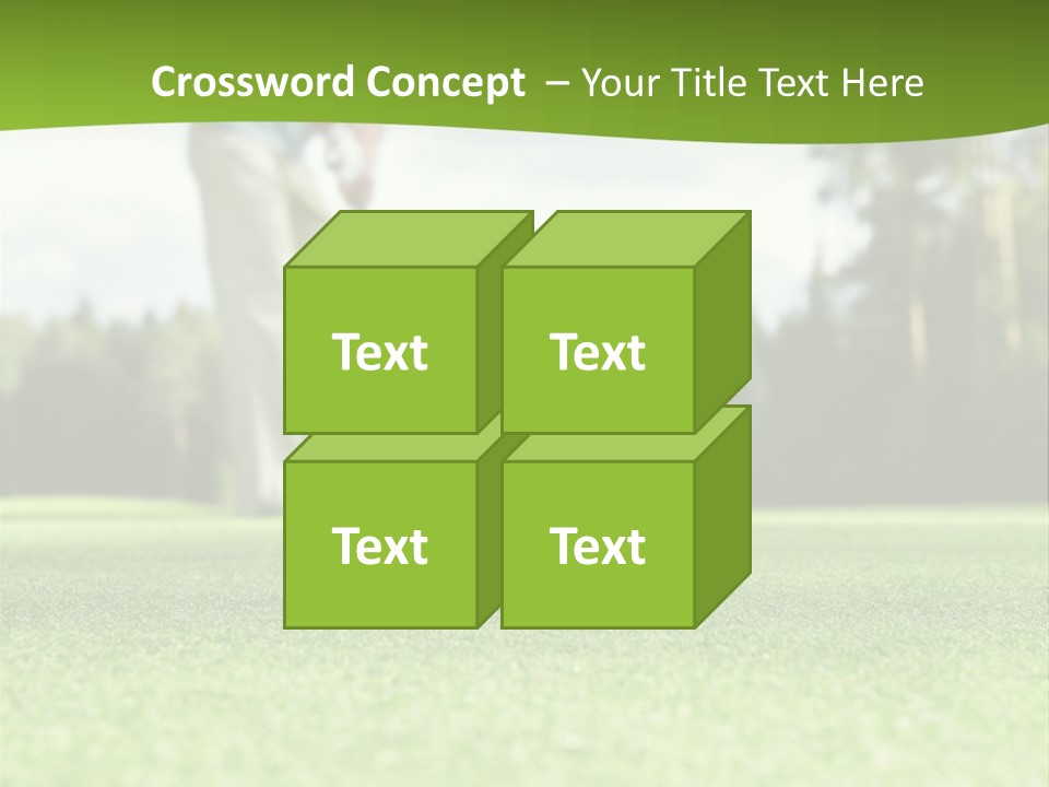 Active Young Golfing PowerPoint Template