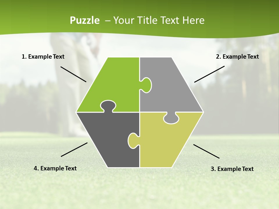 Active Young Golfing PowerPoint Template