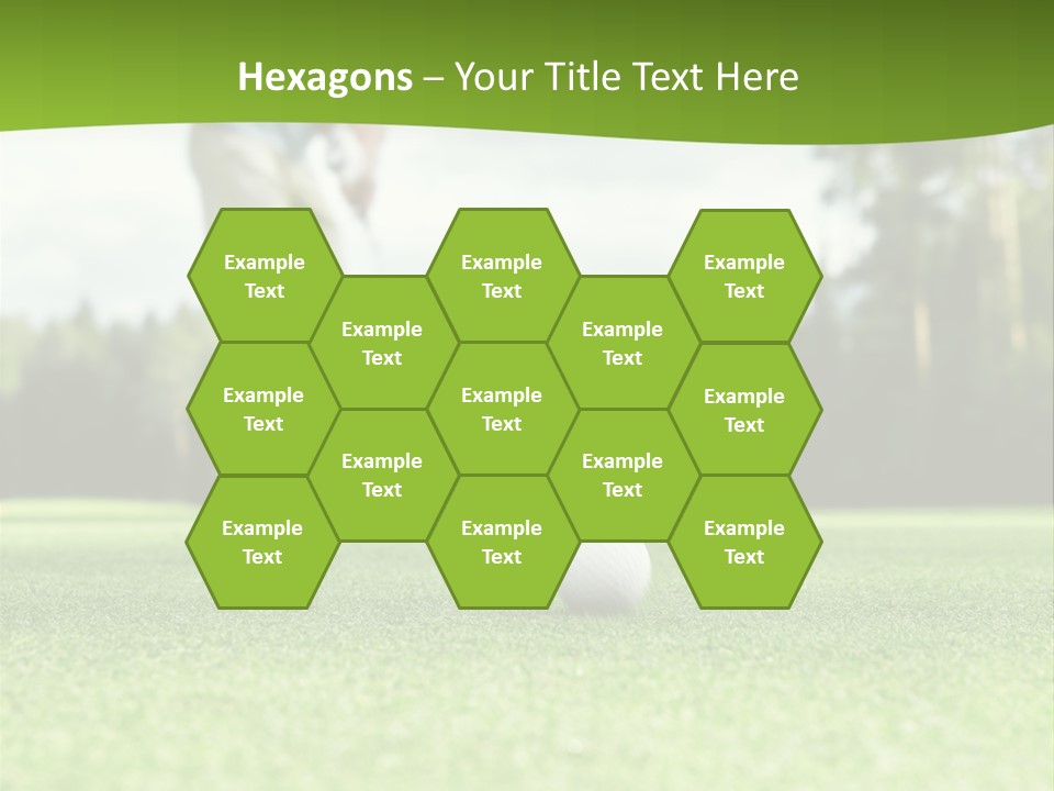 Active Young Golfing PowerPoint Template