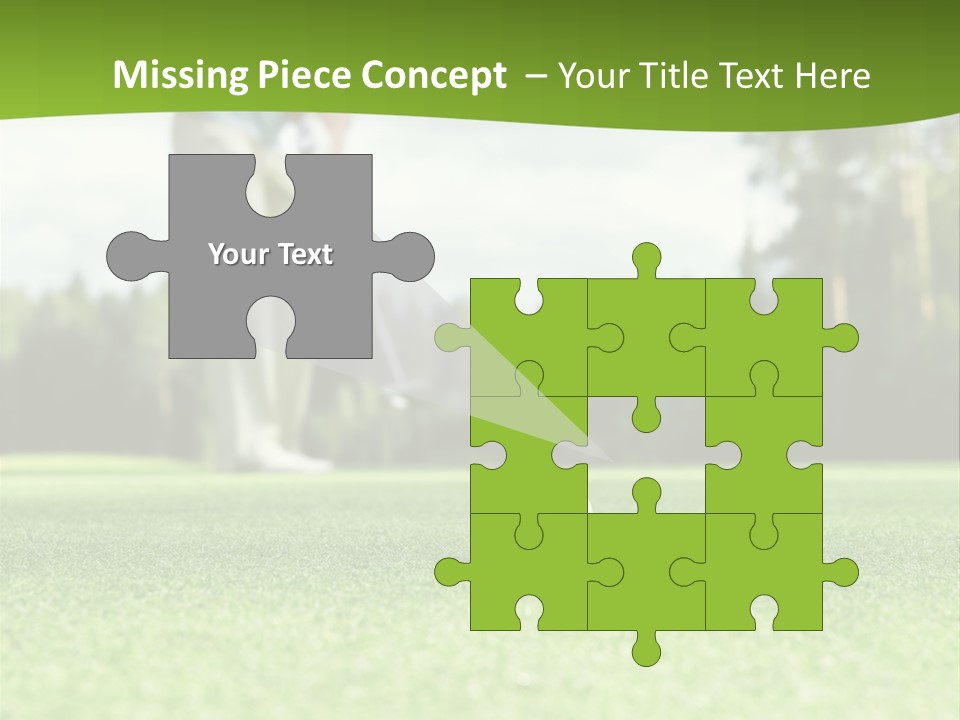 Active Young Golfing PowerPoint Template