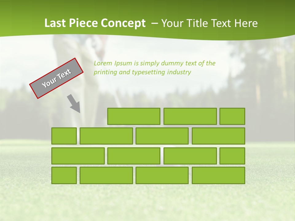 Active Young Golfing PowerPoint Template