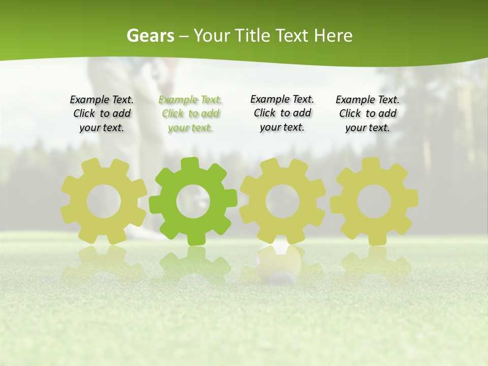 Active Young Golfing PowerPoint Template