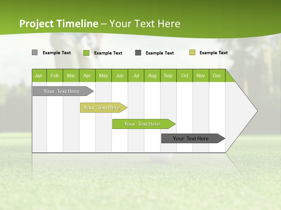 Active Young Golfing PowerPoint Template