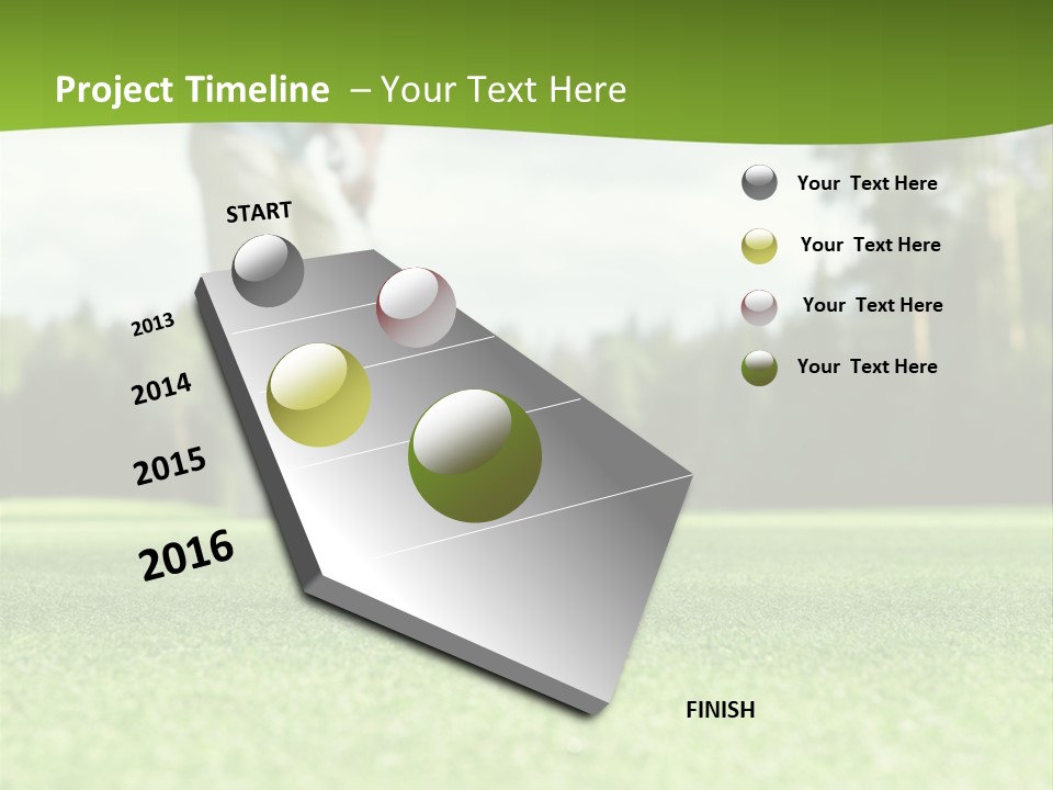 Active Young Golfing PowerPoint Template