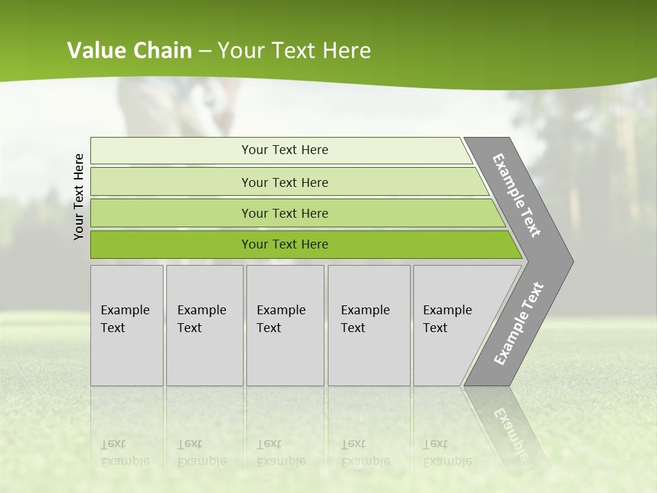 Active Young Golfing PowerPoint Template