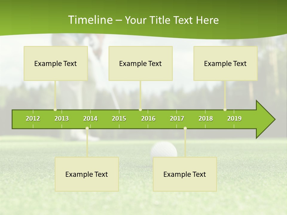 Active Young Golfing PowerPoint Template