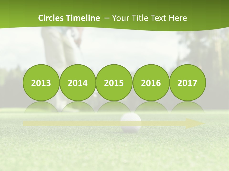 Active Young Golfing PowerPoint Template