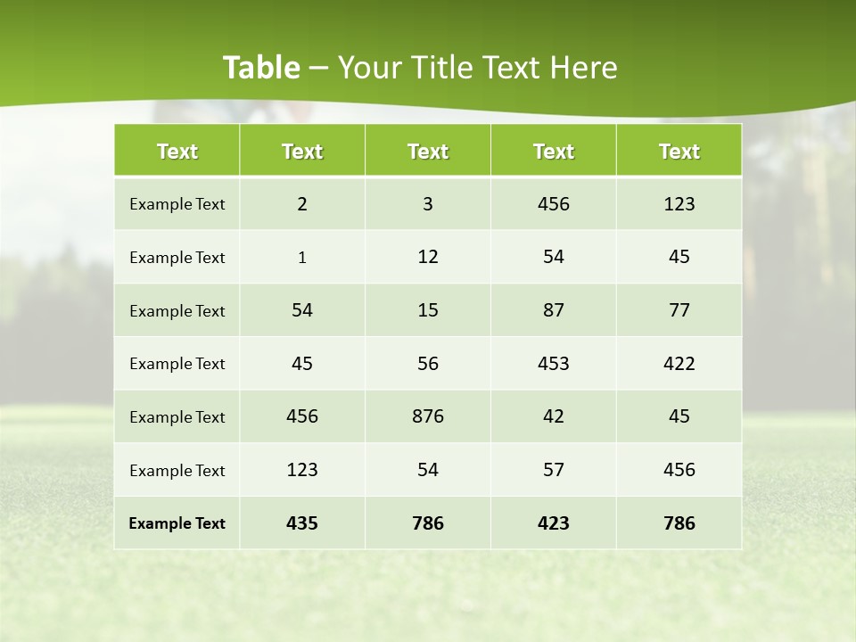 Active Young Golfing PowerPoint Template
