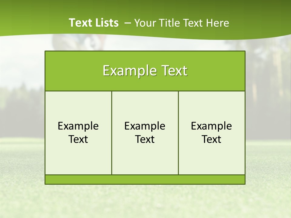 Active Young Golfing PowerPoint Template