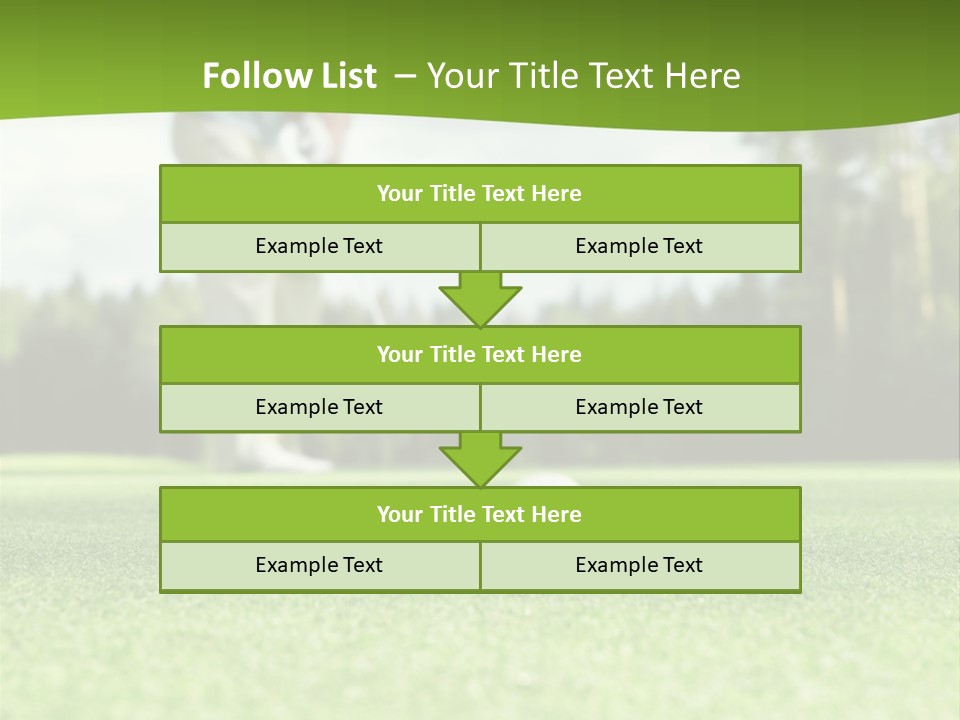 Active Young Golfing PowerPoint Template