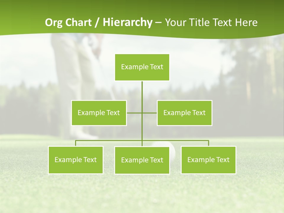 Active Young Golfing PowerPoint Template