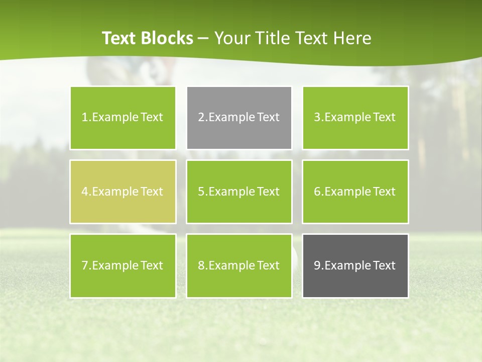 Active Young Golfing PowerPoint Template