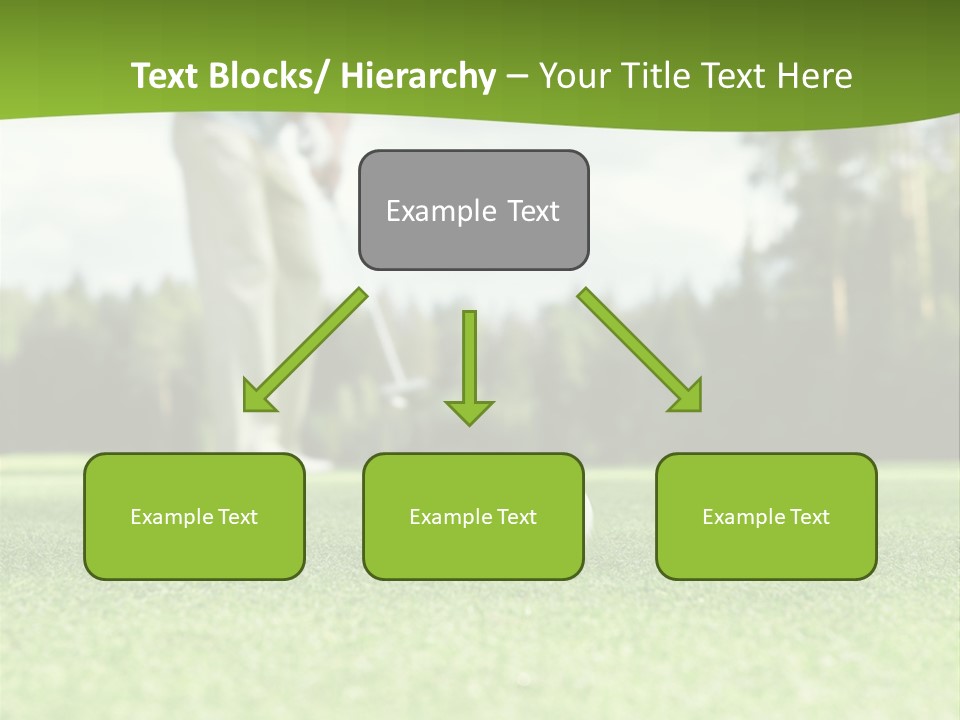 Active Young Golfing PowerPoint Template