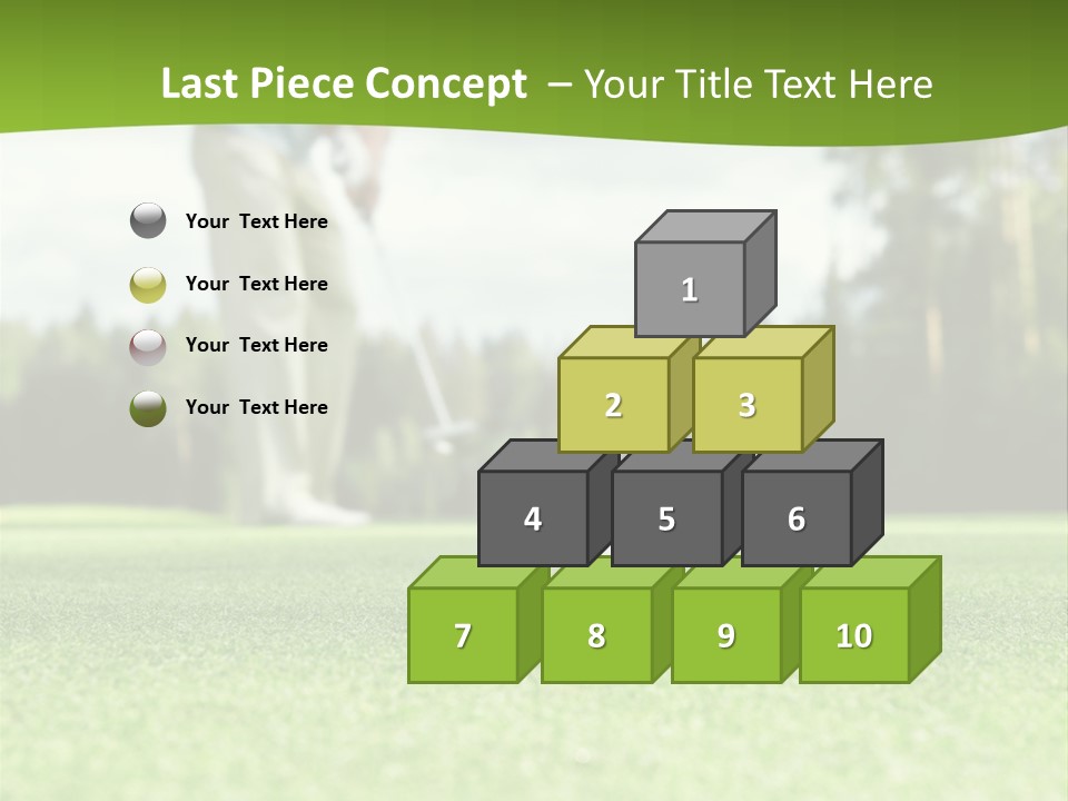 Active Young Golfing PowerPoint Template